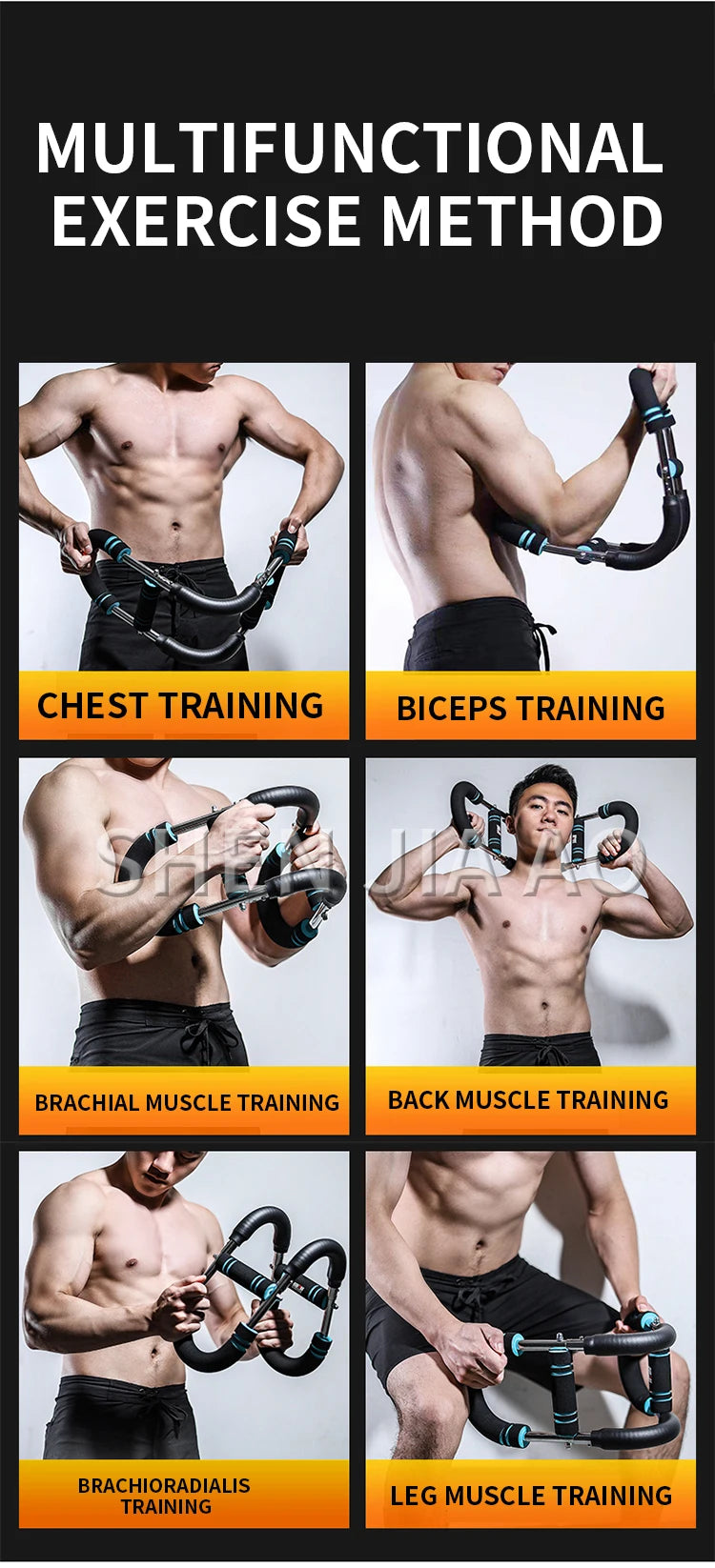 Multifunctional U-shaped arm strength machine Men's home fitness training equipment Training arm muscles and chest muscles