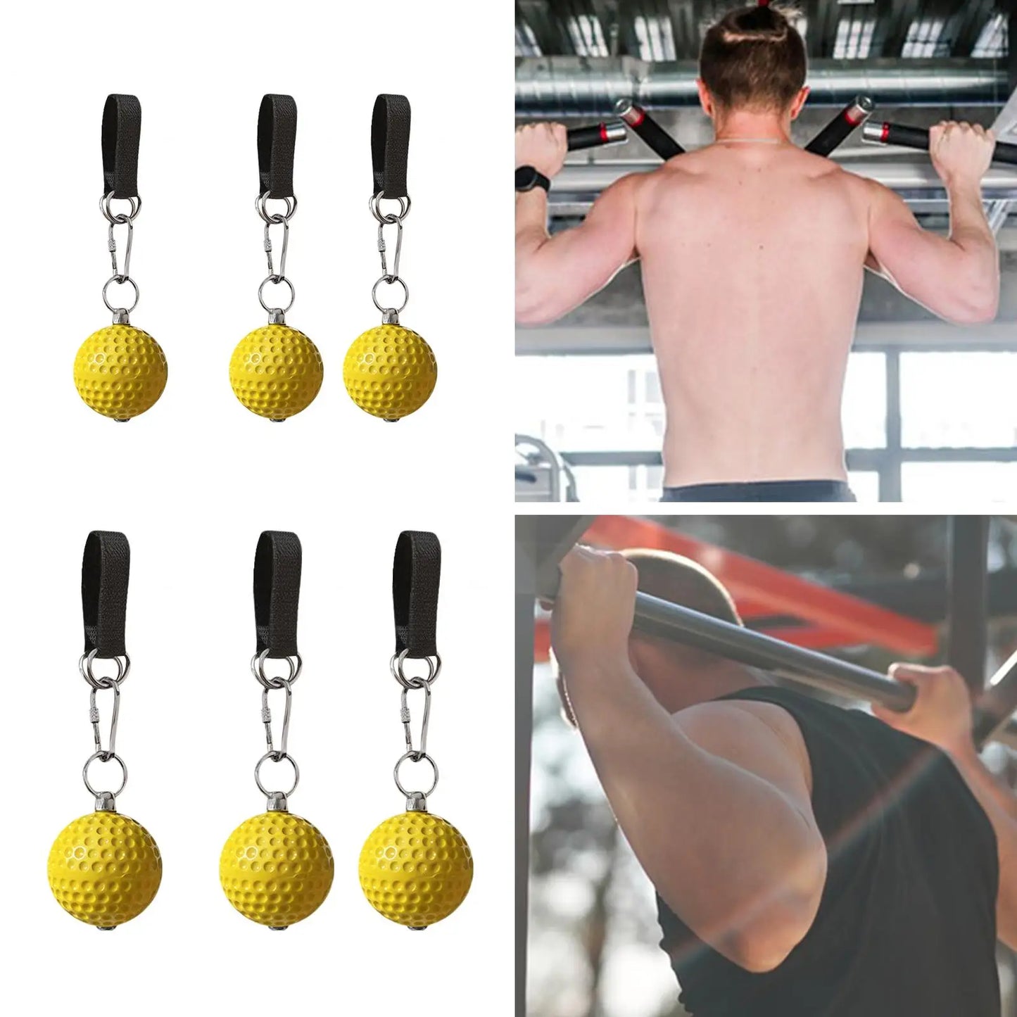 Pull up Grip Handle Ball Grip Training Ball Non Slip Exercise Grip for Back Home Fitness Exercise Pull up Bars Strength Training