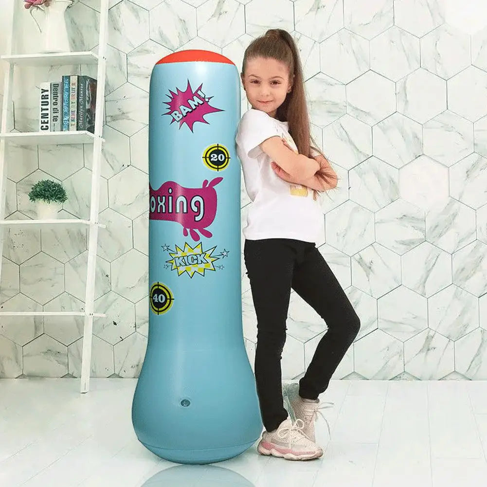 Children Tumbler Inflatable Punching Bag Home Fitness Pressure Fight Sports Boxing Boxing Sandbag Toy Training N1A9