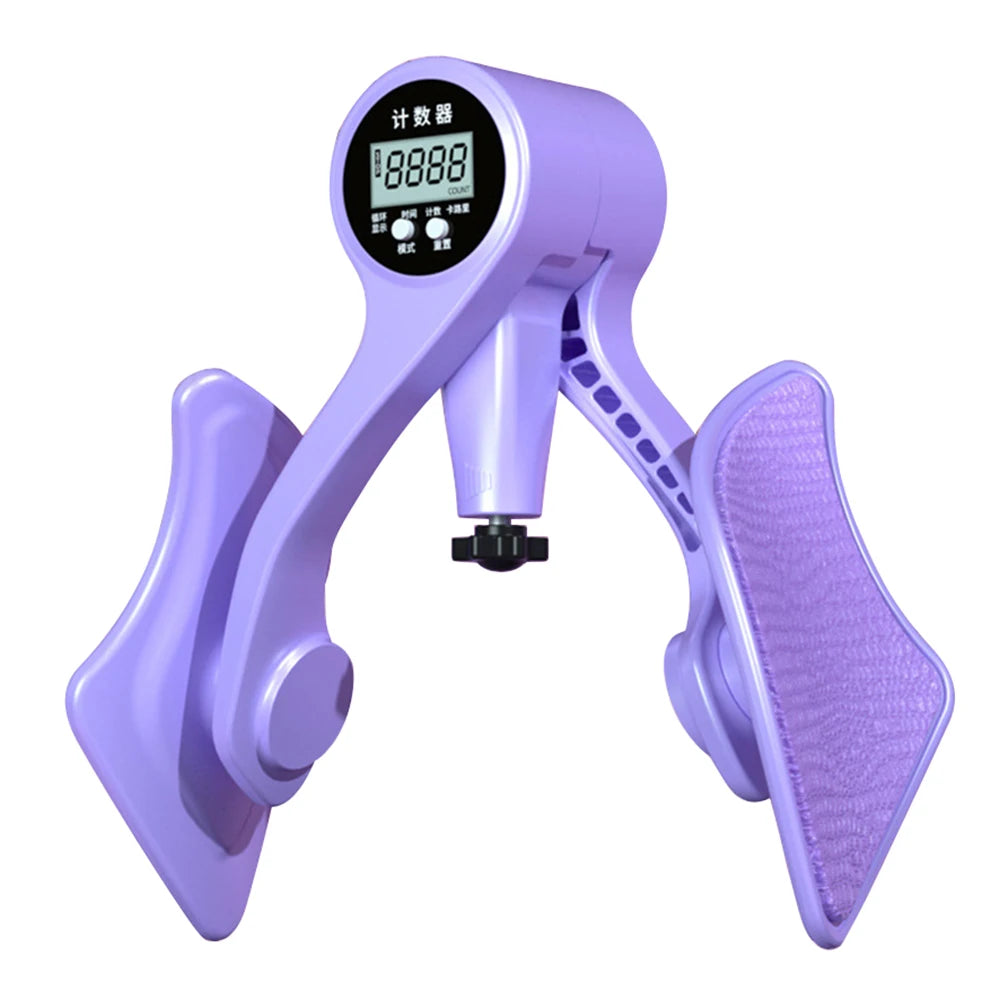 Digital Inner Thigh Exerciser with Counter Skinny Legs Clip Strength Adjustable Battery Powered Men Women Home Fitness Equipment