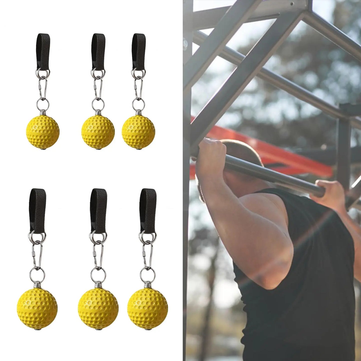 Pull up Grip Handle Ball Grip Training Ball Non Slip Exercise Grip for Back Home Fitness Exercise Pull up Bars Strength Training