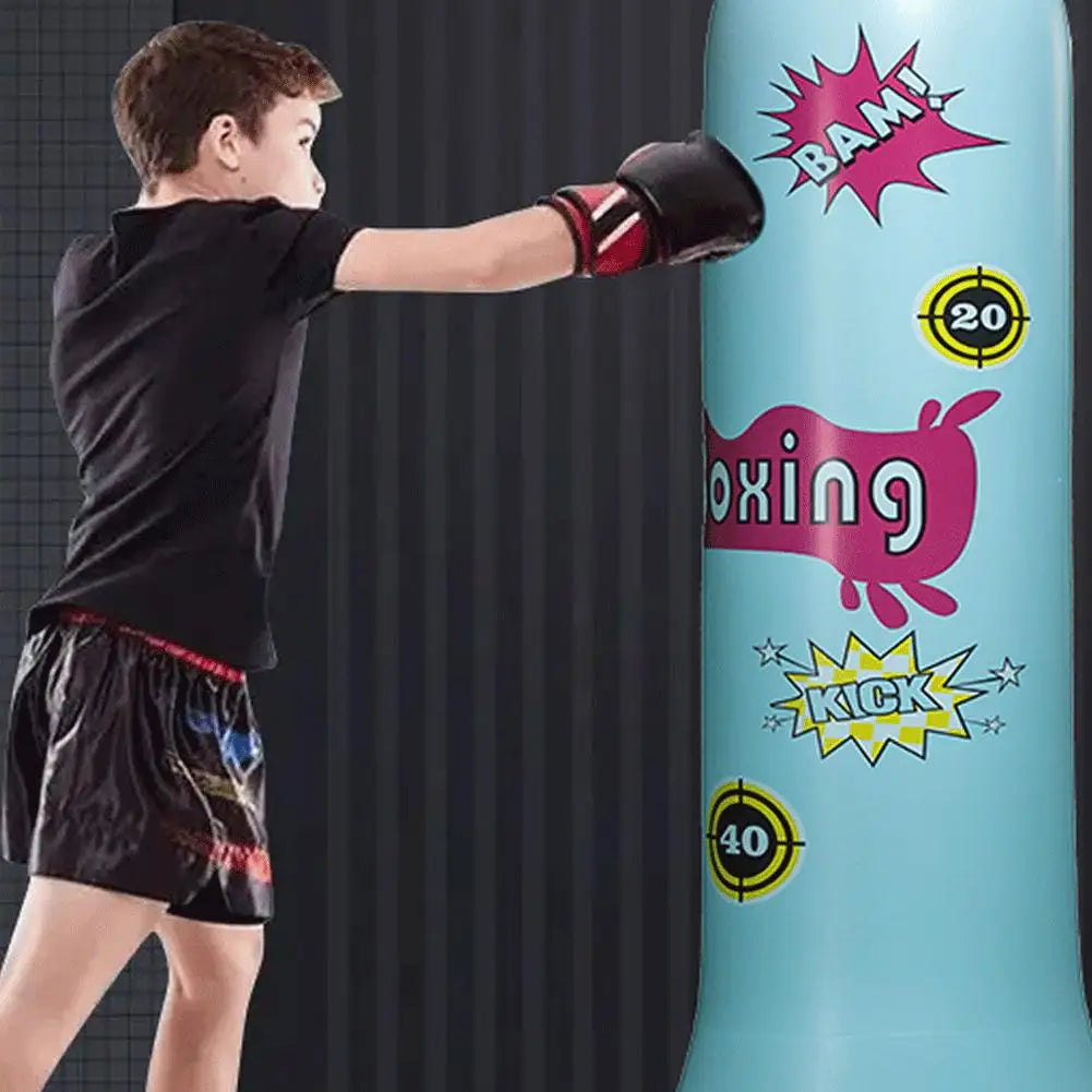 Children Tumbler Inflatable Punching Bag Home Fitness Pressure Fight Sports Boxing Boxing Sandbag Toy Training N1A9