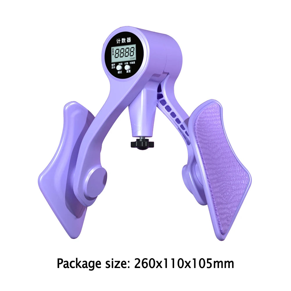 Digital Inner Thigh Exerciser with Counter Skinny Legs Clip Strength Adjustable Battery Powered Men Women Home Fitness Equipment