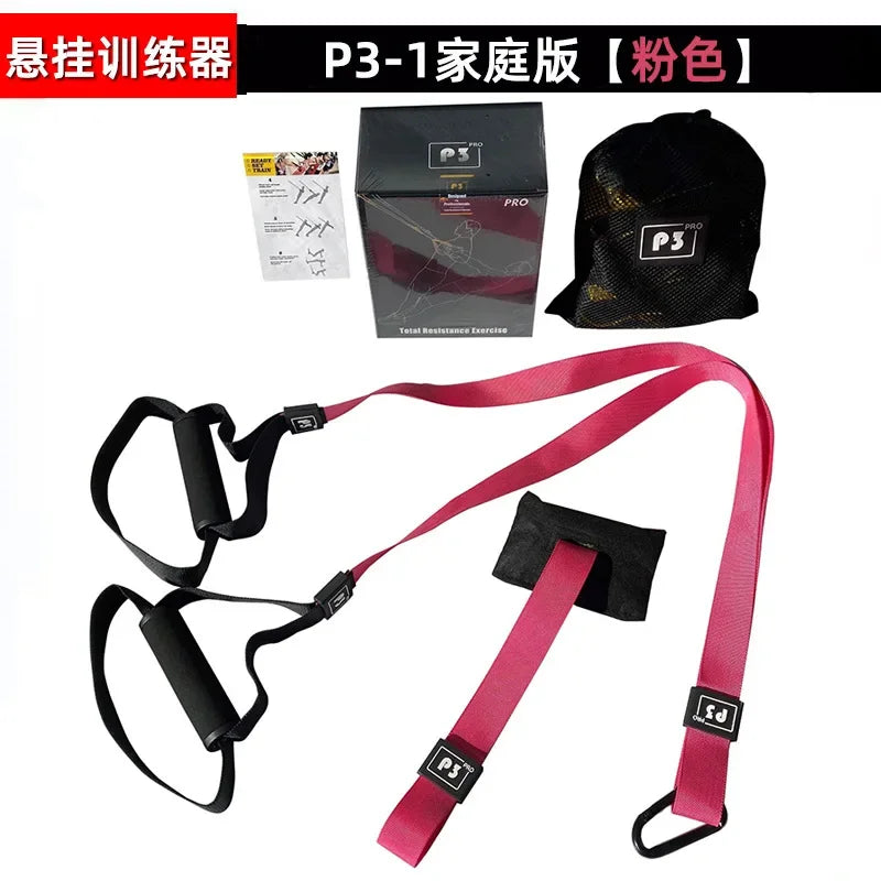 P3-Trx Suspension Training Belt Home Fitness Tension Band Tension Rope Resistance Band Suspension Training System Gym Equipment