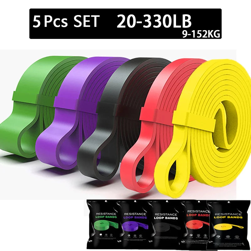 Latex Resistance Bands Pull Up Gym Home Fitness Rubber Expander Loop Strength Assist Workout Training Equipment