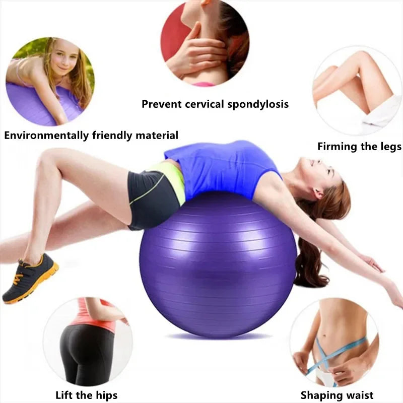 45-85 cm PVC Yoga Ball Gym Fit Ball Thickened Explosion-proof Exercise Home Fitness Pilates Sport Balance Ball Yoga Equipment