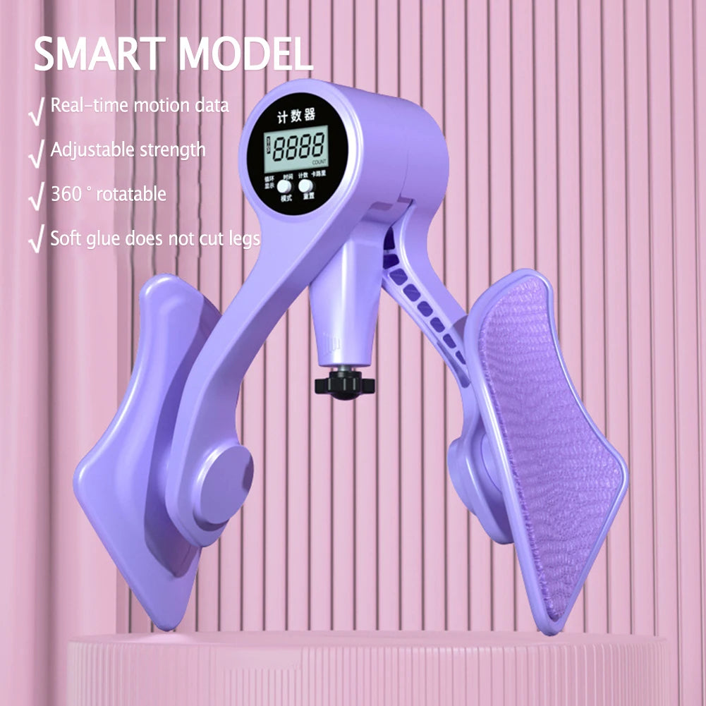 Digital Thigh Master Exerciser Strength Adjustable Pelvic Floor Muscle Trainer Battery Powered Men Women Home Fitness Equipment