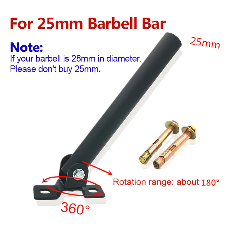 Wall Mount T-Bar Row Platform Landmines Attachment for Barbell Bar 360° Rotation Weight Training Home Fitness Exercise Equipment