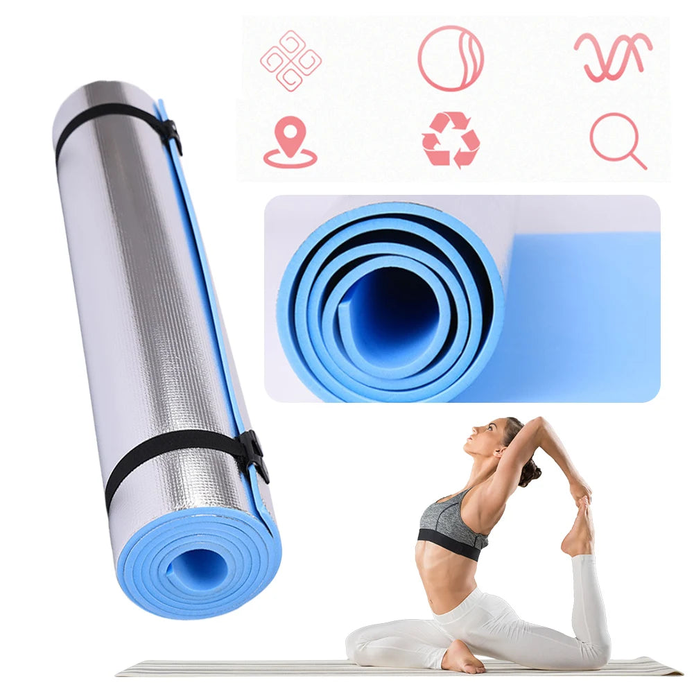 10mm Yoga Mat Anti-skid Sports Fitness EVA Comfort Foam 6mmThick Yoga Mat for Exercise Yoga and Pilates Gymnastics Mat