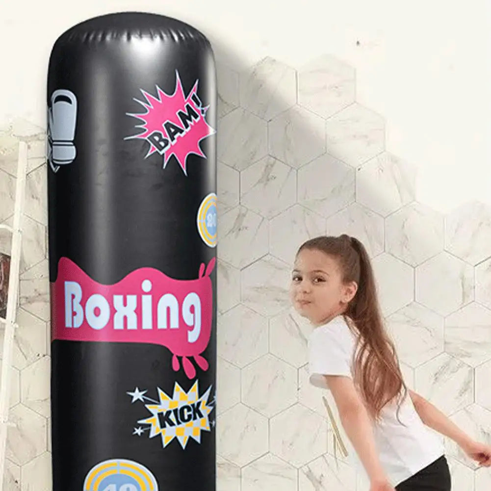 Children Tumbler Inflatable Punching Bag Home Fitness Pressure Fight Sports Boxing Boxing Sandbag Toy Training N1A9