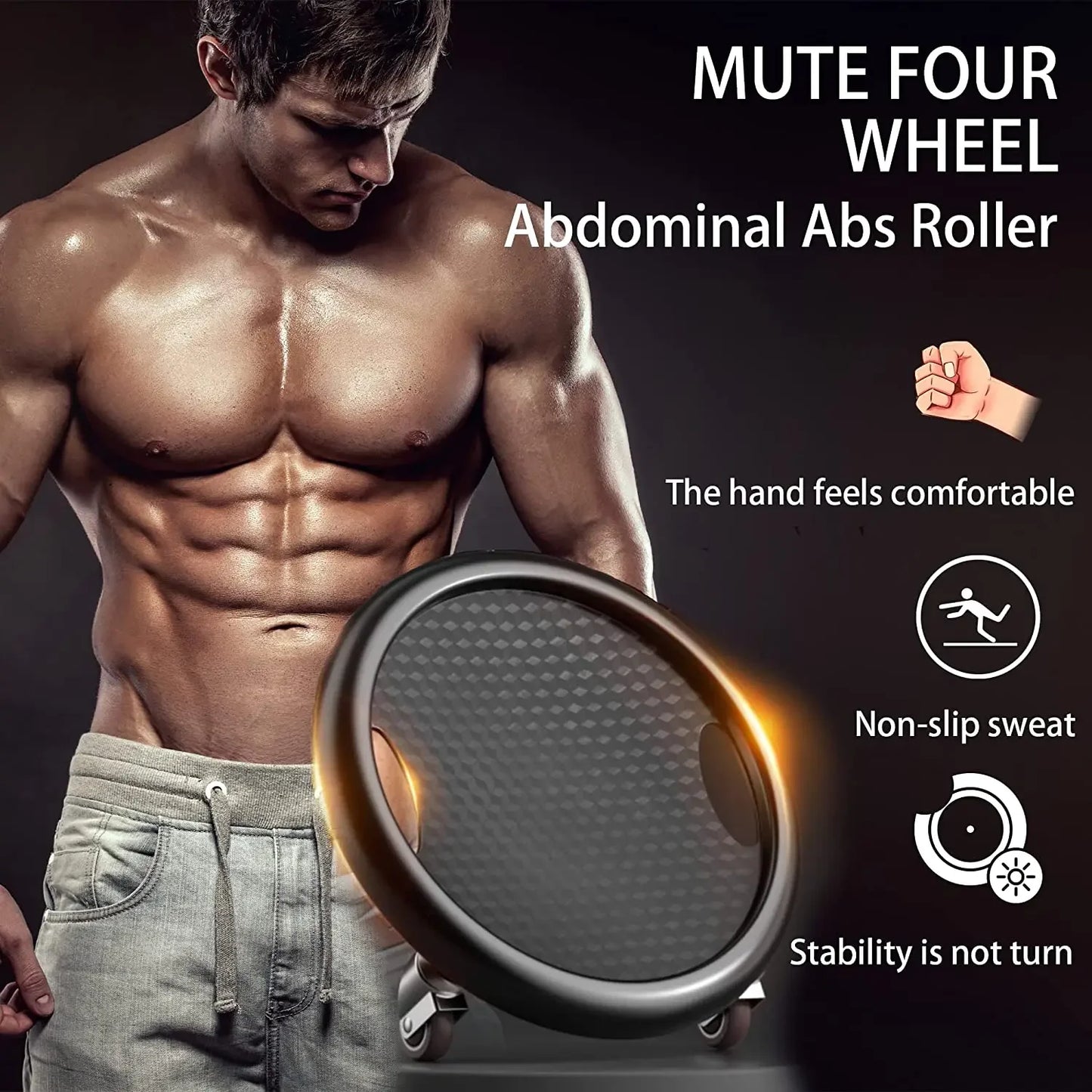 Multifunctional Abs Universal Plate Four Rounds of Silent Training Sliding Gear Roller Disc Home Fitness Sports Equipment