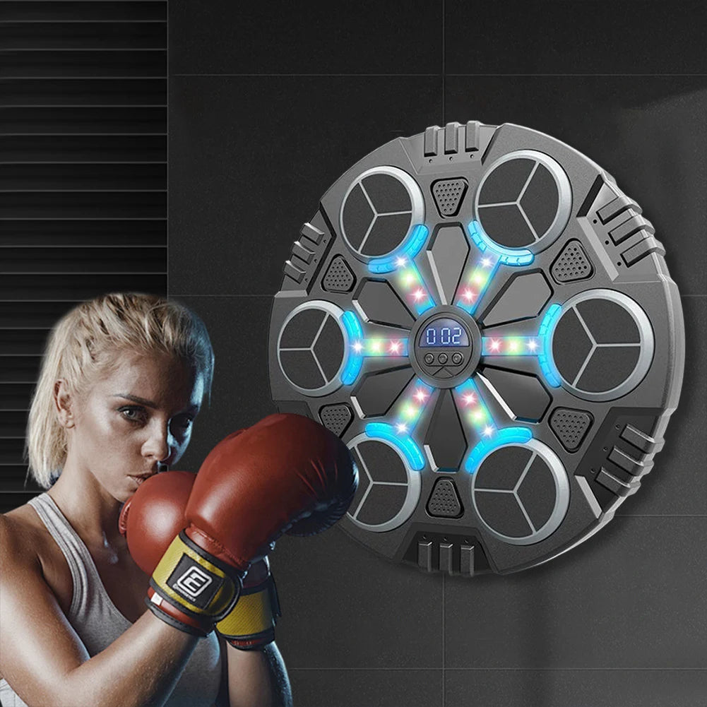 5/6 Target Bluetooth Music Boxing Machine Adjustable Speed Wall Target With Glove Home Fitness Boxing Trainer For Adult/Children