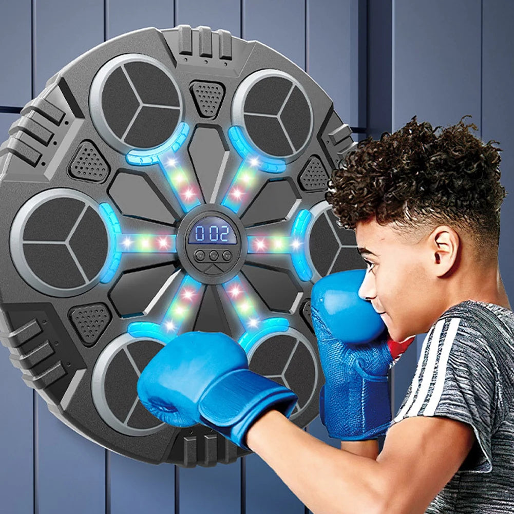 5/6 Target Bluetooth Music Boxing Machine Adjustable Speed Wall Target With Glove Home Fitness Boxing Trainer For Adult/Children