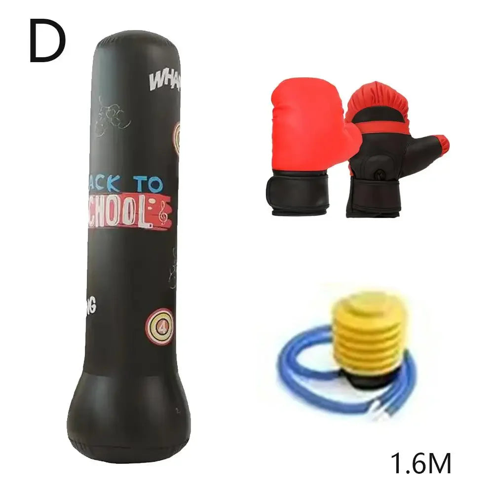 Children Tumbler Inflatable Punching Bag Home Fitness Pressure Fight Sports Boxing Boxing Sandbag Toy Training N1A9