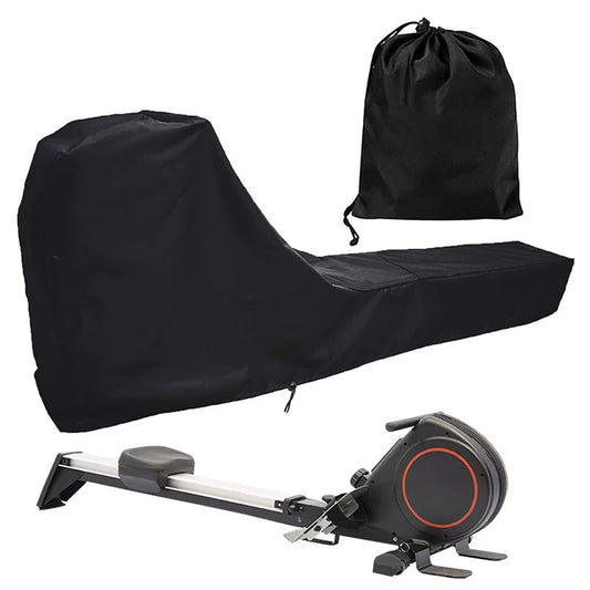 1PCS Indoor and Outdoor Home Fitness Equipment Dust Cover Black UV Waterproof Rowing Machine Protective Cover