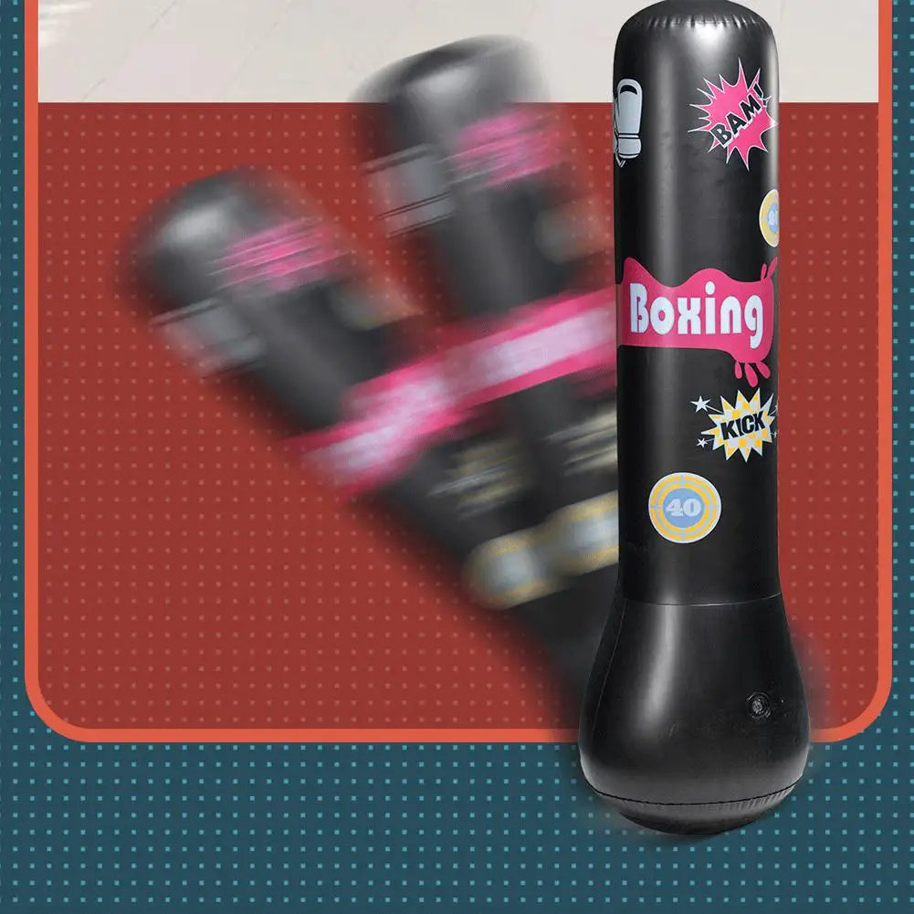 Children Tumbler Inflatable Punching Bag Home Fitness Pressure Fight Sports Boxing Boxing Sandbag Toy Training N1A9