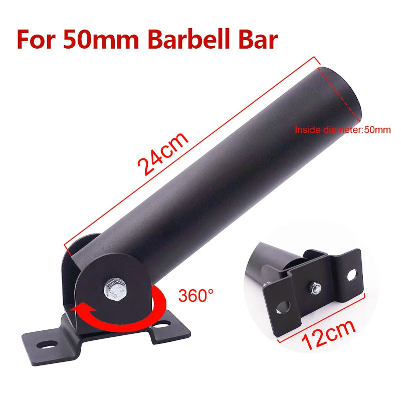 Wall Mount T-Bar Row Platform Landmines Attachment for Barbell Bar 360° Rotation Weight Training Home Fitness Exercise Equipment